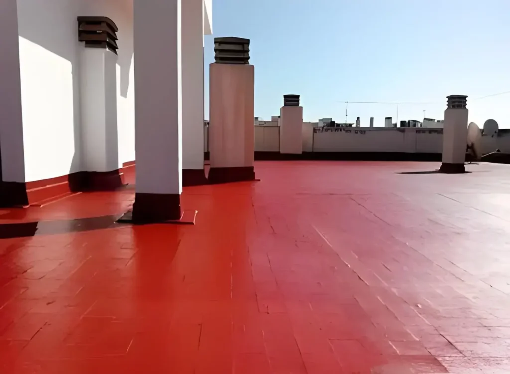 Terraza cubierta impermeabilizada realizada por Los Pintores Guadalajara